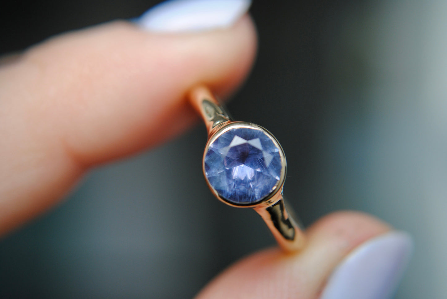 Montana Sapphire Organic Solitaire
