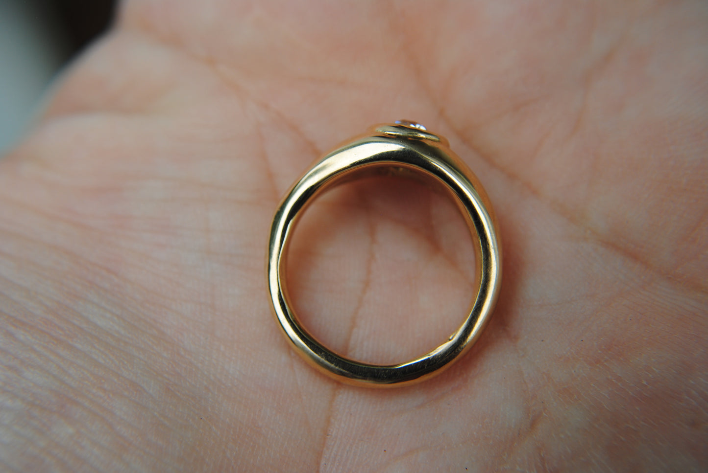 Old European Diamond Organic Bombe Ring