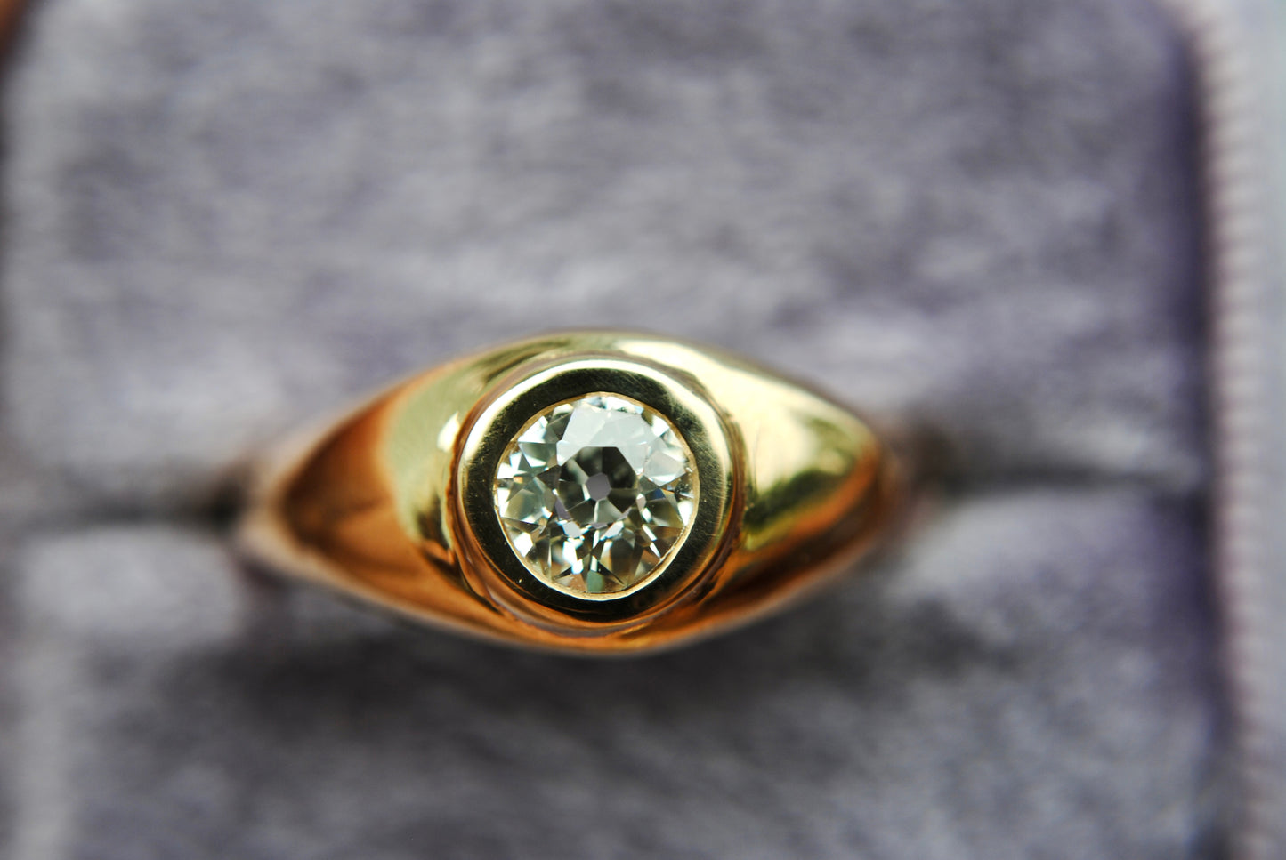 Old European Diamond Organic Bombe Ring