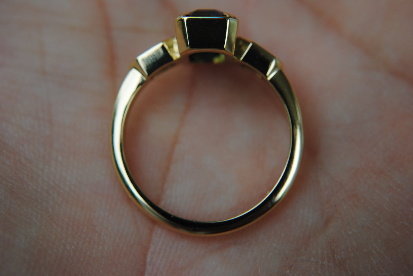1.66 carat Green Sapphire + Diamond Ring