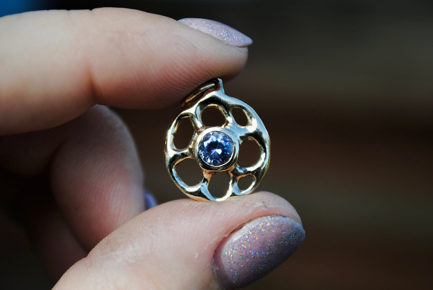 rooted charm - lavender spinel