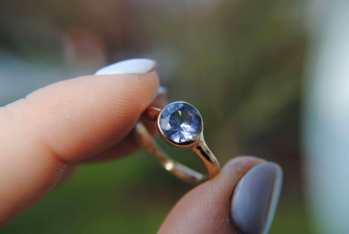 Montana Sapphire Organic Solitaire
