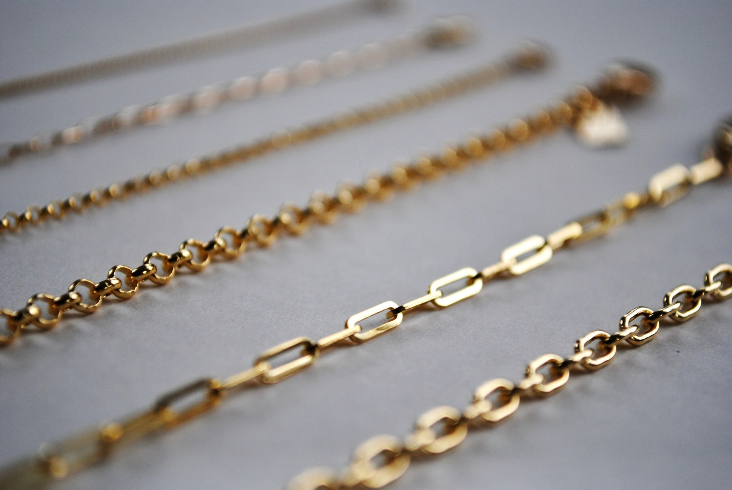 this section contains chains for sale - most are 14k yellow gold but occasionally there is sterling silver