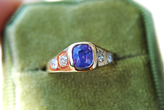 Sapphire and Diamond Ring