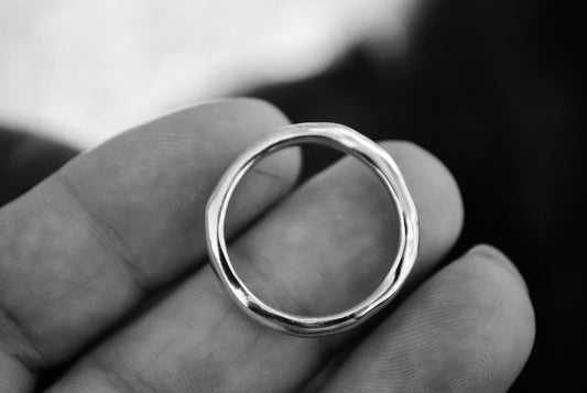 PREORDER SILVER: Chubby Molten Stacking Ring