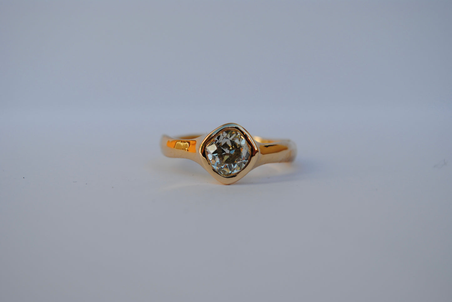 Old Mine Cut Diamond Ring