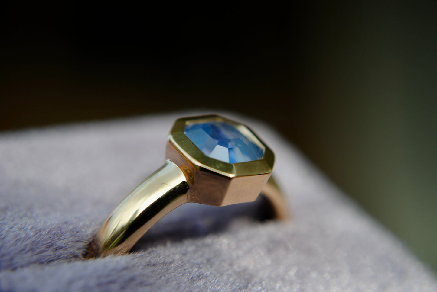 1.51 carat Striped Blue Sapphire Solitaire