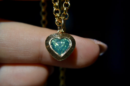 JUMBO ENGRAVED JELLYBEAN - 1.84CT OPALESCENT ZIRCON HEART