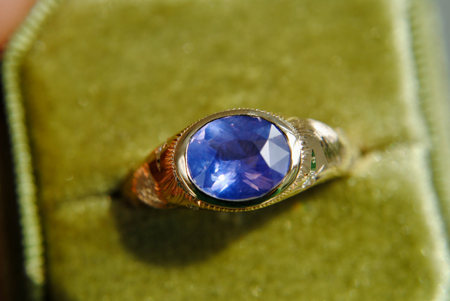 COSMIC GALAXY BOMBE RING - ONE OF A KIND - 2.05 CT SAPPHIRE AND DIAMONDS