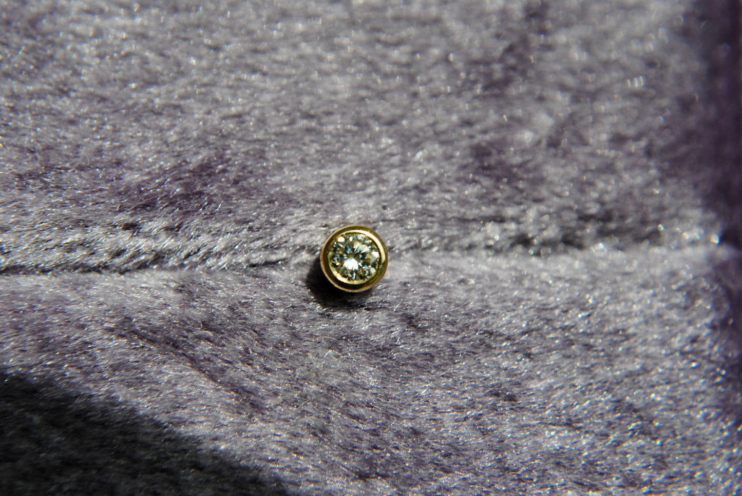 DIAMOND BEZEL STUD - FLAT BACK