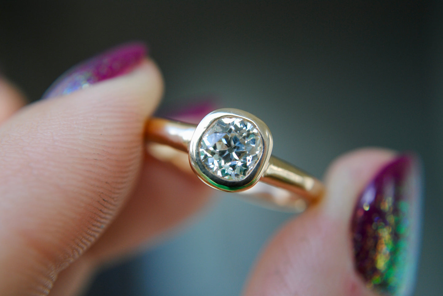 .94 carat GIA Old Mine Cut Diamond Solitaire Ring