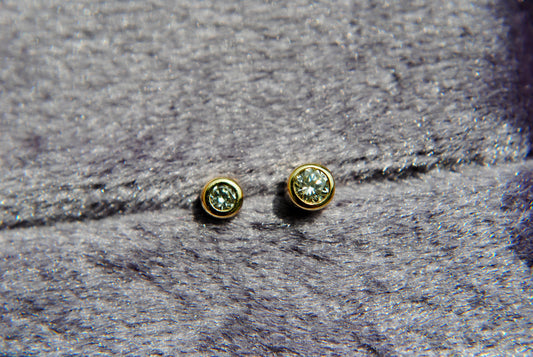 DIAMOND BEZEL STUD - FLAT BACK