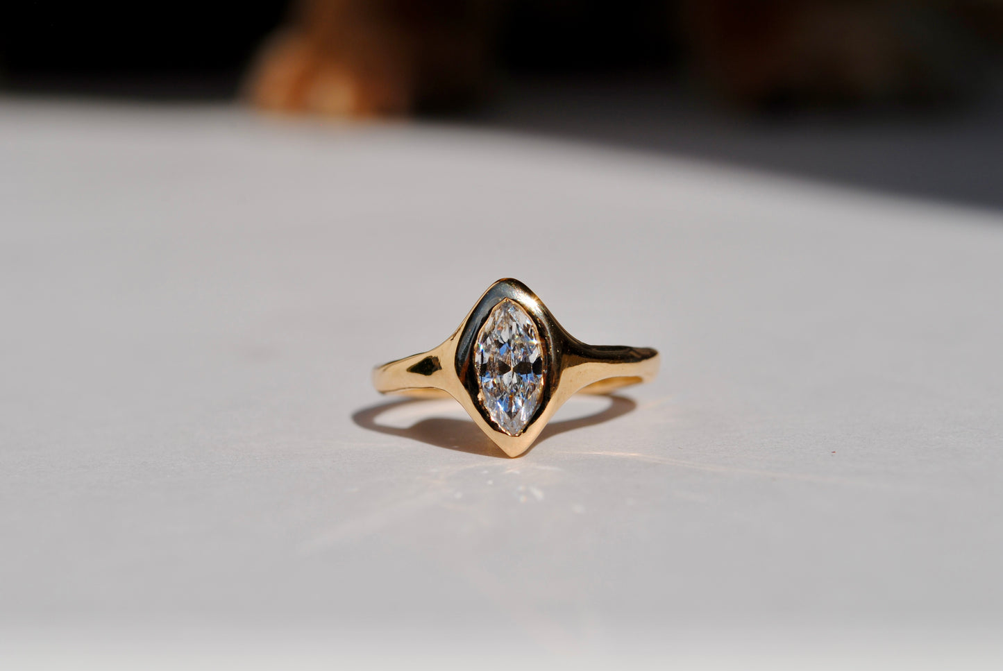 Reclaimed Marquis Diamond Ring