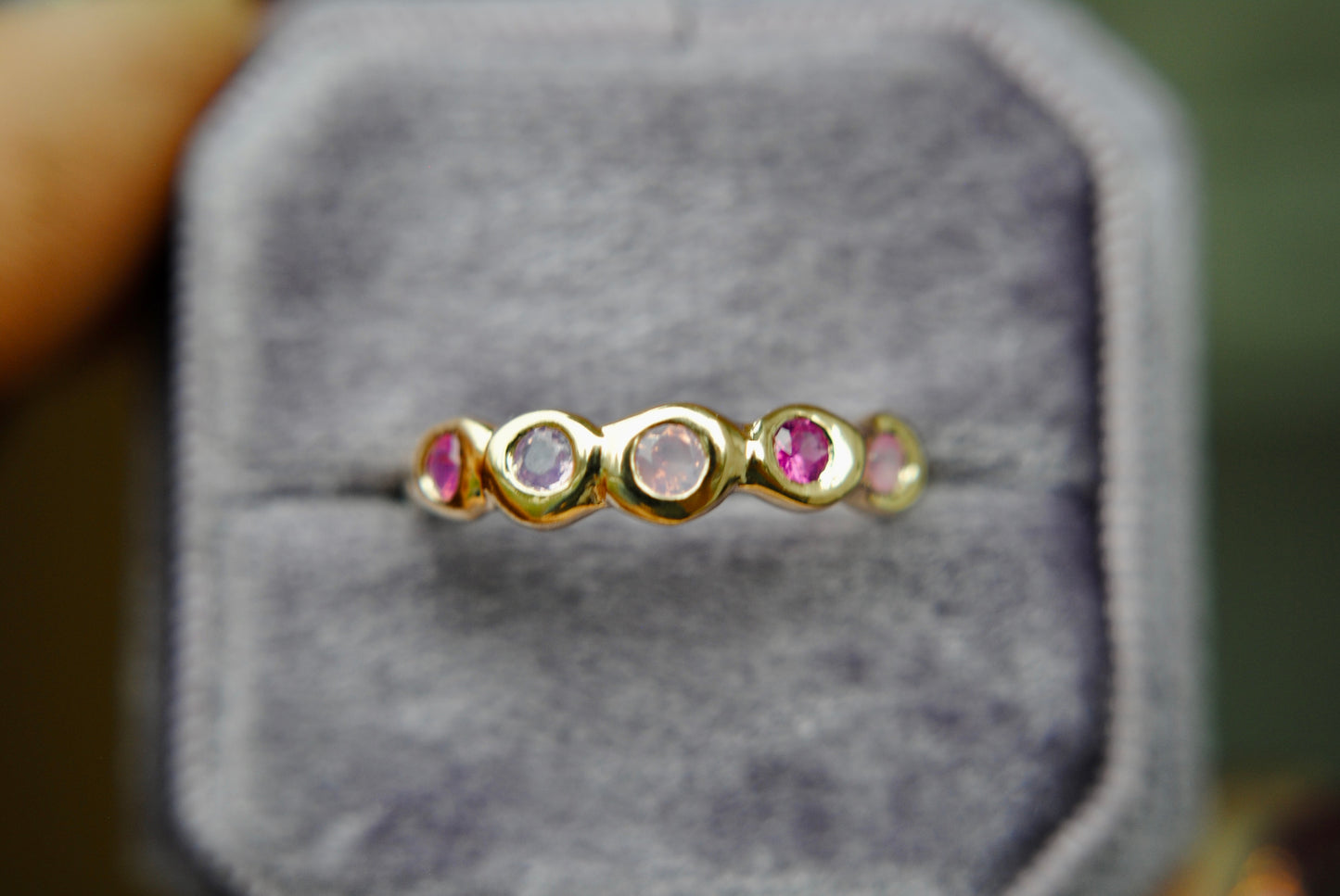 Splendor - Opalescent Pink + Purple Sapphires