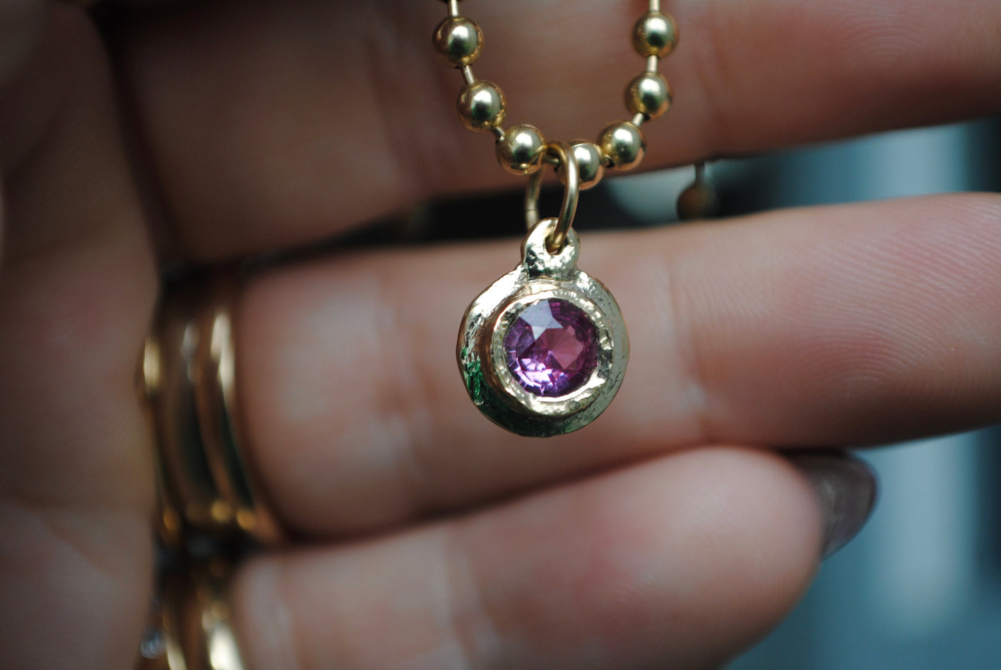 Relic Charm - Pink Sapphire