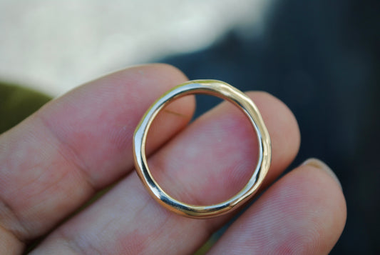 Chubby Molten Stacking Ring
