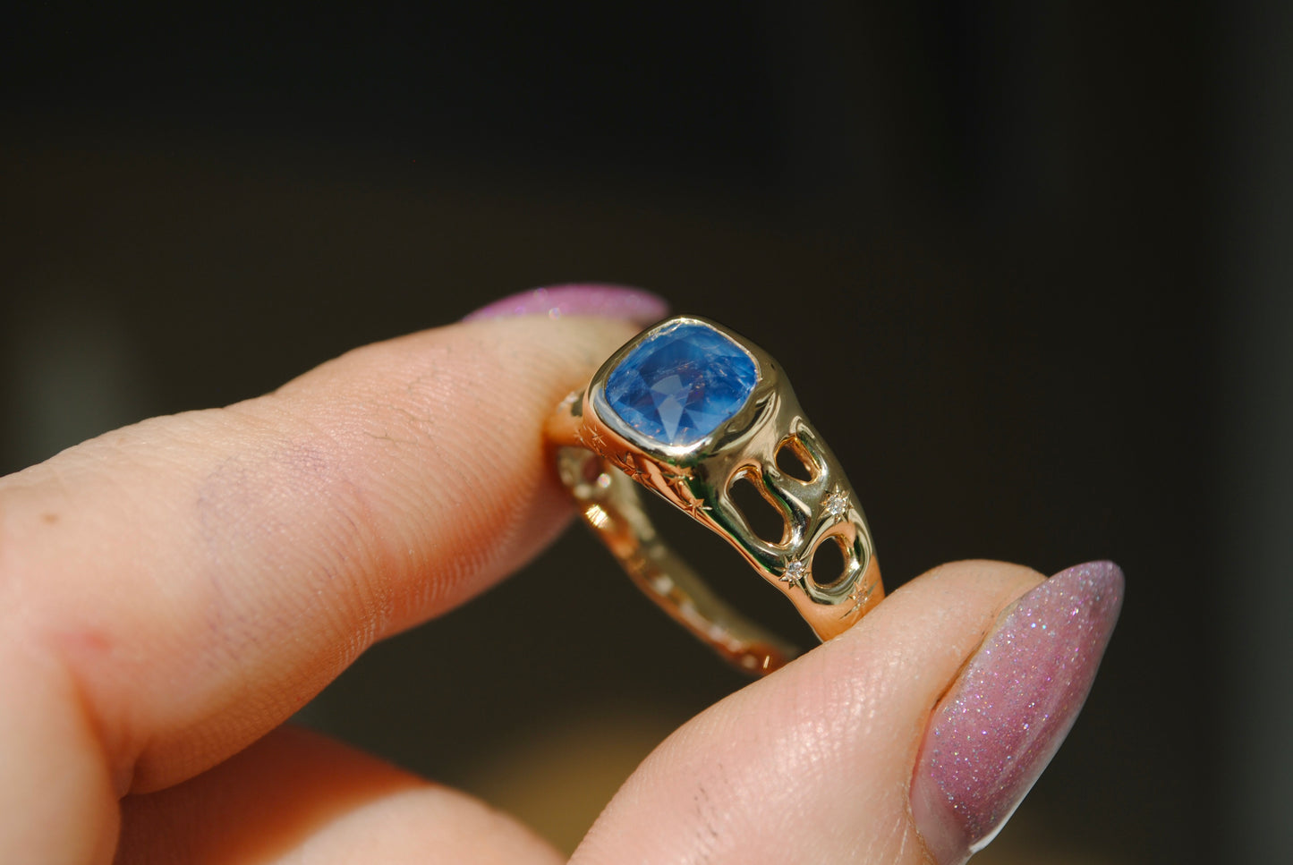 CELESTIAL MAZEY RING - ONE OF A KIND - 2 CT SPINEL