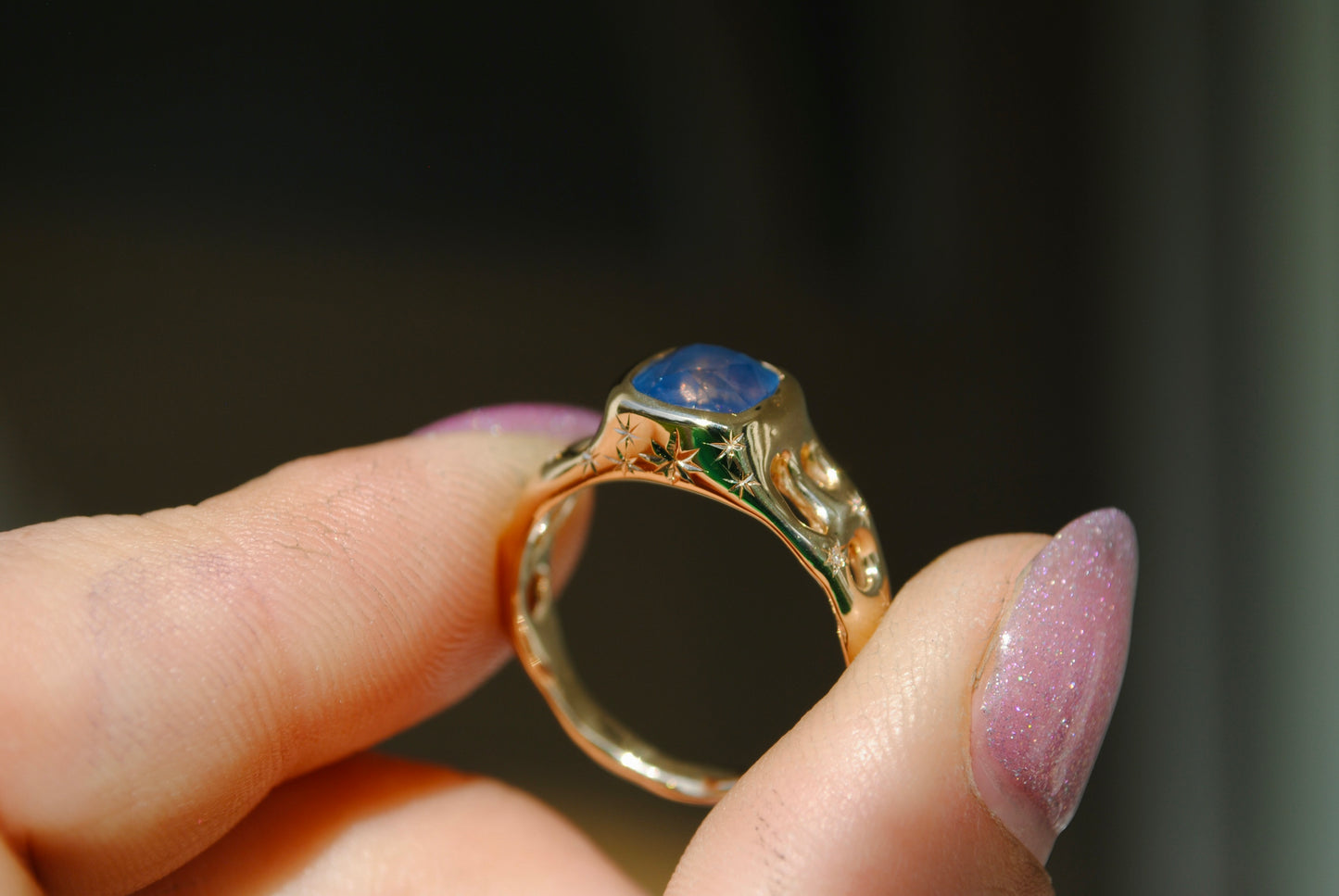CELESTIAL MAZEY RING - ONE OF A KIND - 2 CT SPINEL