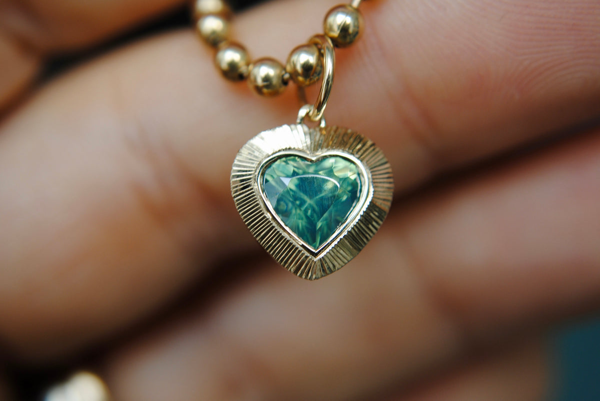 JUMBO ENGRAVED JELLYBEAN - 1.84CT OPALESCENT ZIRCON HEART