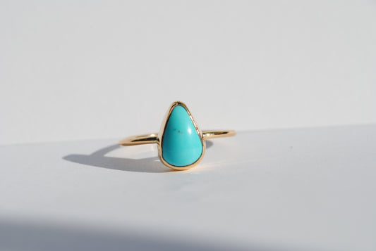wee stacker - turquoise 14k