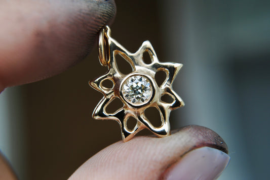 old european diamond lucky star charm