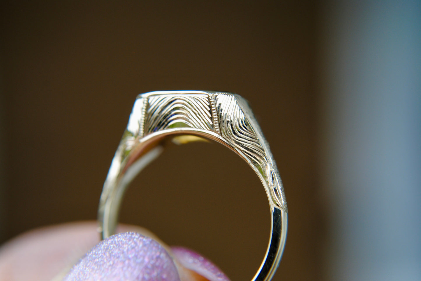 Engraved Siggy - 2.52 carat Opalescent Chrysoberyl