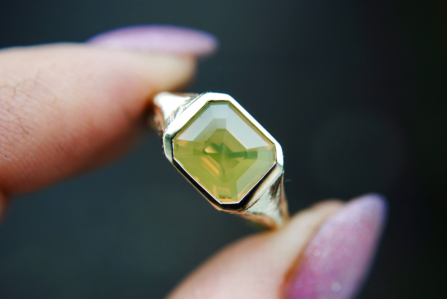 Engraved Siggy - 2.52 carat Opalescent Chrysoberyl