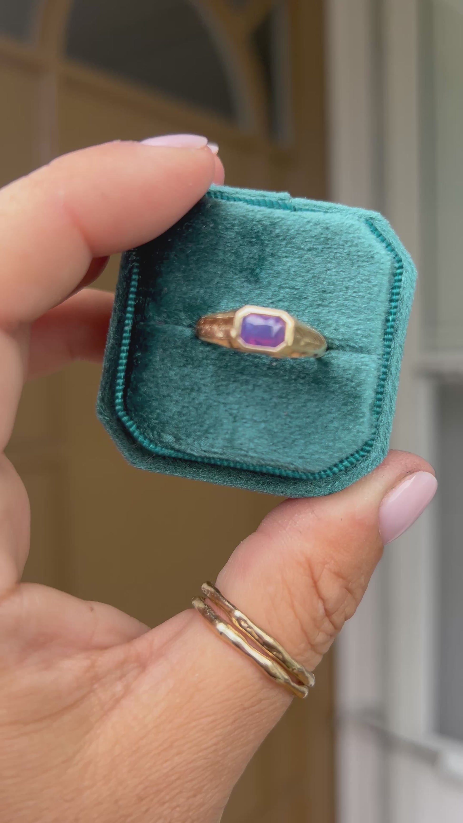 movie of ring in a blue box